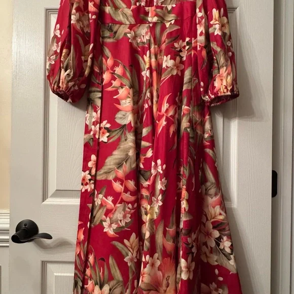 Zimmerman Floral-Print Linen Midi Wrap Dress - Picture 6 of 9
